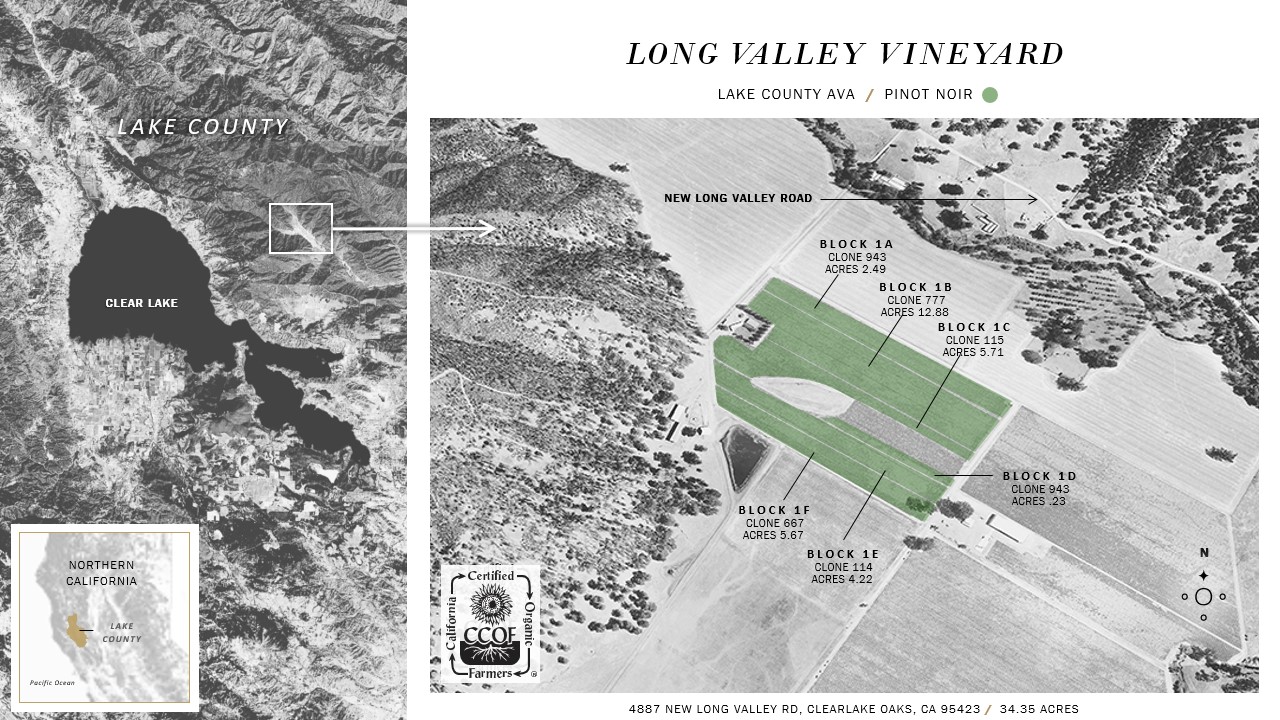 Outlier Wine Co. Vineyards Map: Long Valley